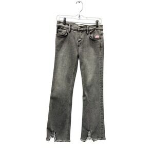 Current/Elliott Flare Jeans Women's Size 2 Gray Excellent Distressed Raw Hem